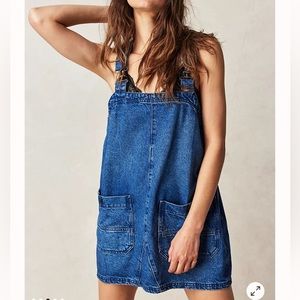 Free People denim jumper dress